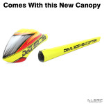 ALZRC - Devil 505 FAST FBL COMBO Motor dan ESC - Silver-New Yellow Canopy QQ